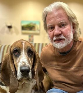 John with therapy dog Chico