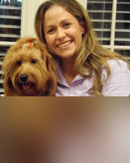 Allison with therapy dog Mokka